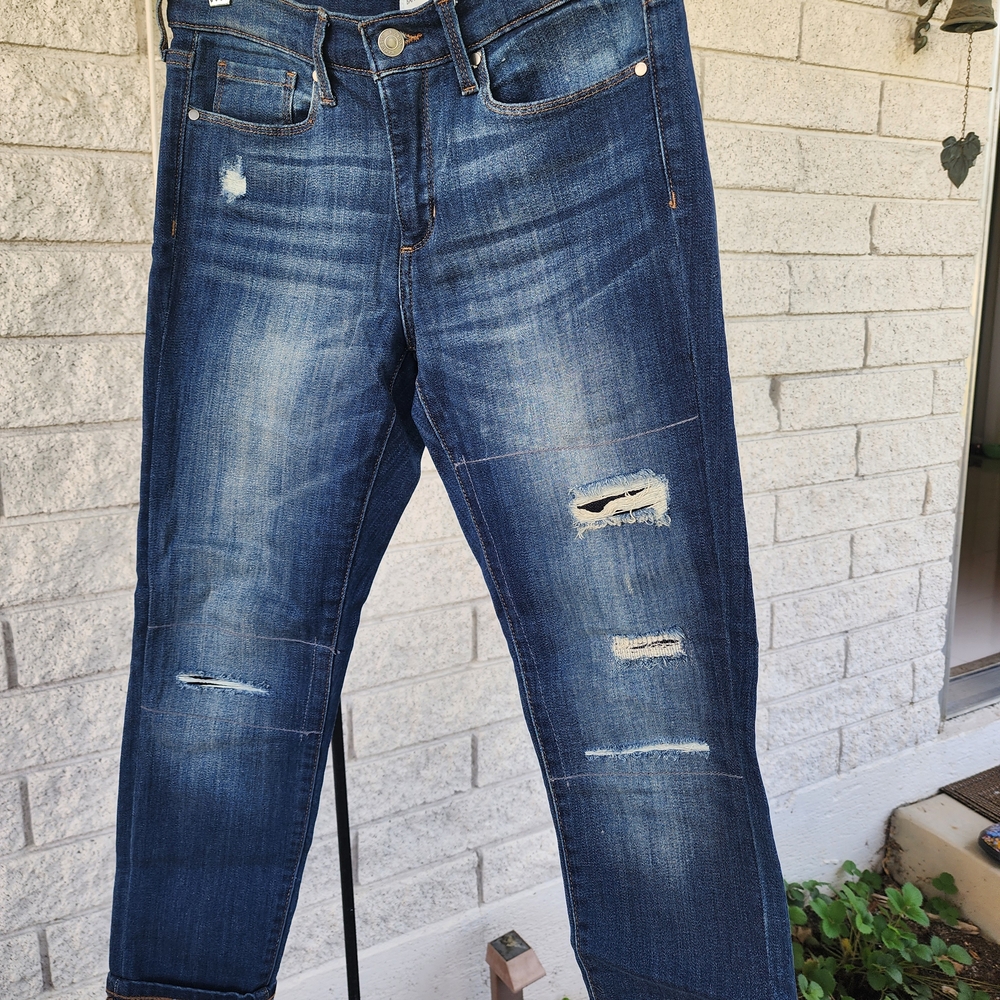 Banana Republic Women's Distressed Blue Skinny Jeans